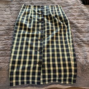 Urban Outfitters Long Plaid Skirt